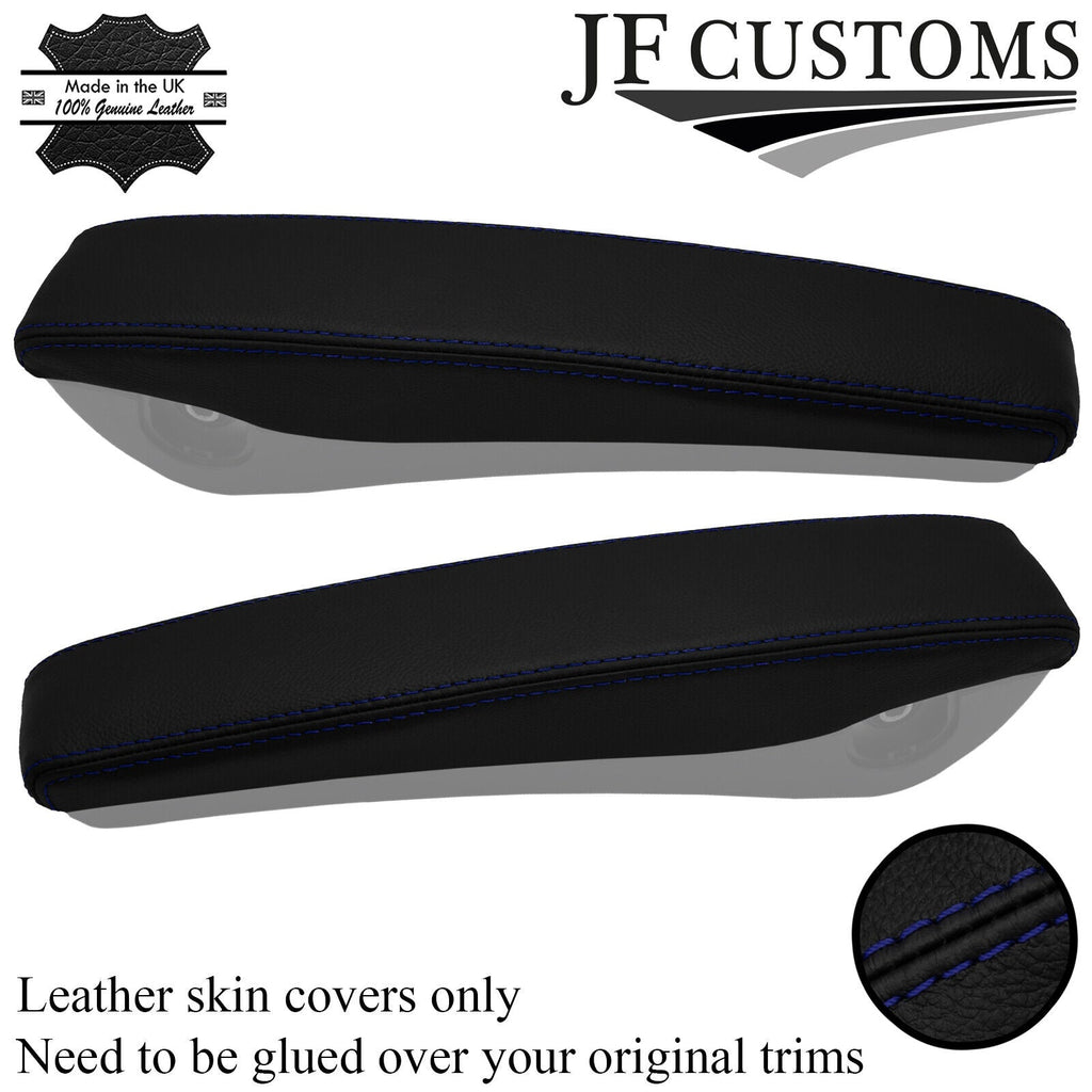 D BLUE STITCH LEATHER 2X ARMREST LID COVER FOR MERCEDES VITO VIANO W447 14-21