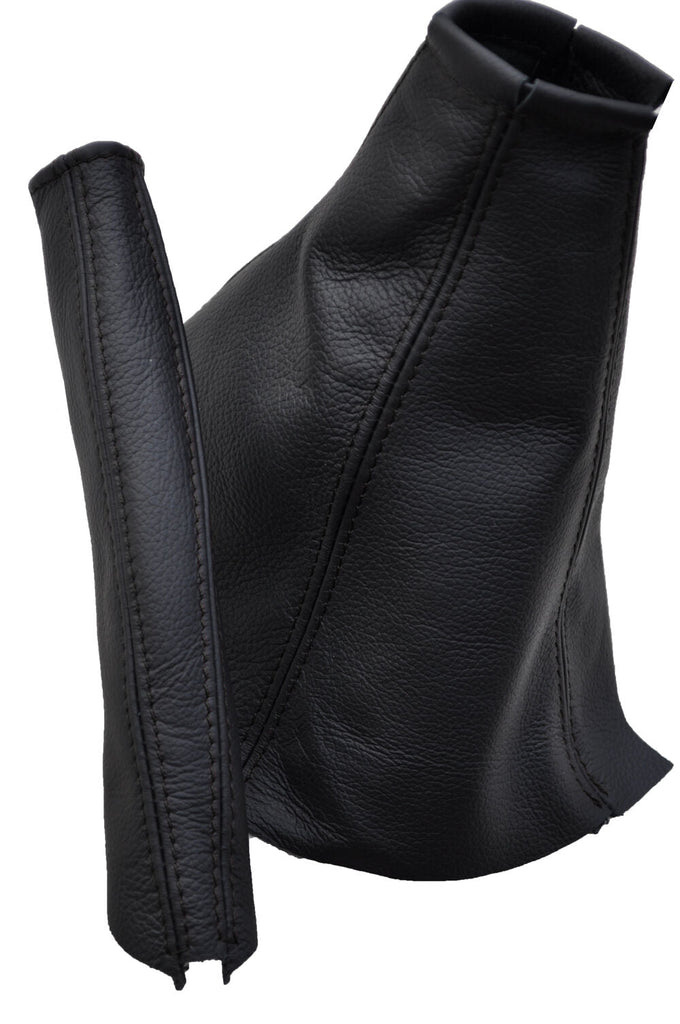BLACK STITCH FITS FORD SIERRA MK2 1987-1993 GEAR + HANDBRAKE GAITER LEATHER