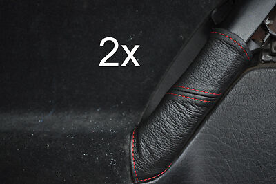 red stitch FITS VW GOLF MK3 3 III LEATHER 2X REAR DOOR HANDLE COVERS CUSTOM NEW