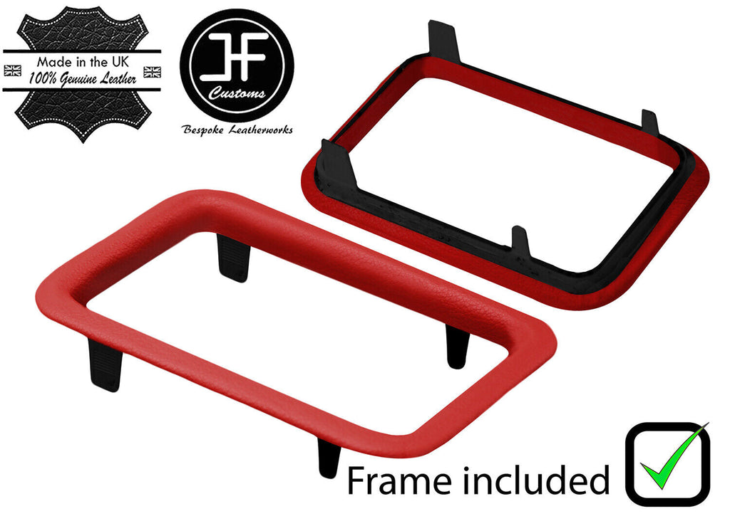 RED LEATHER AUTOMATIC GEAR TRIM SURROUND FRAME FOR MERCEDES S W126 S CLASS
