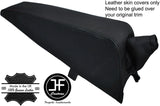 BLACK STITCH CONSOLE PAD & HANDBRAKE LEATHER COVERS FITS TRIUMPH SPITFIRE MK4