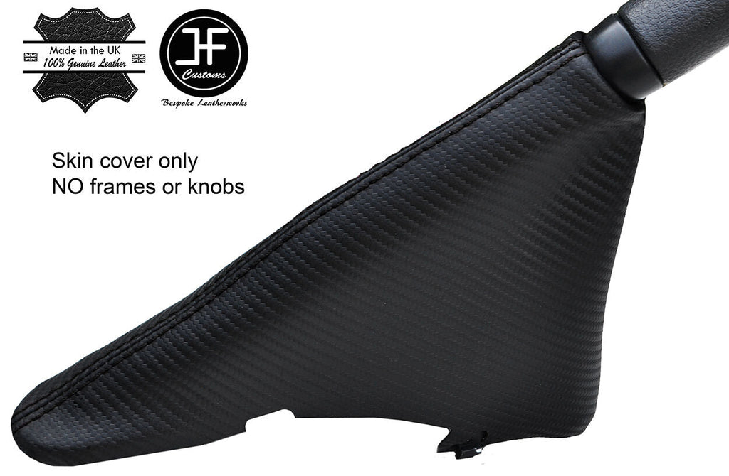 BLACK STITCH CARBON FIBER VINYL HANDBRAKE GAITER FOR BMW MINI R50 R52 R53 01-06