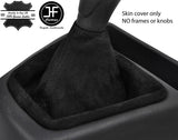 BLACK STITCH SUEDE MANUAL GEAR GAITER FOR PEUGEOT BIPPER 2008-2017 CUSTOM NEW