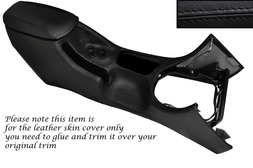 BLACK STITCH CENTRE CONSOLE COVER + ARMREST COVER FITS FORD MUSTANG 94-98