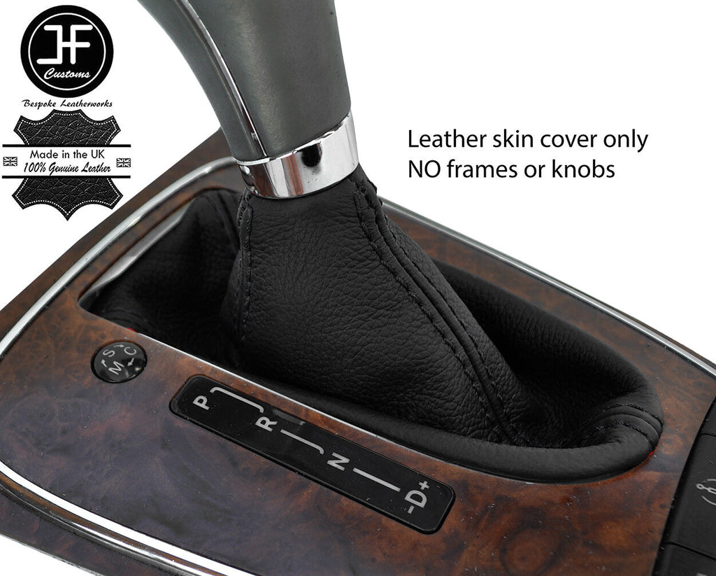 BLACK STITCH REAL LEATHER AUTOMATIC GEAR GAITER FOR MERCEDES CLS W219 2004-2010