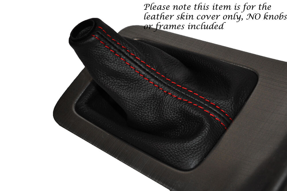 RED STITCHING LEATHER MANUAL GEAR GAITER FITS VOLVO S80 2006-2014 CUSTOM NEW