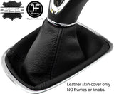 BLACK & BLACK 2 TONE LEATHER GEAR GAITER FOR VAUXHALL OPEL ASTRA K MK7 16-18