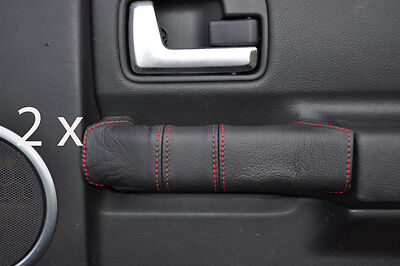 red stitch FITS LAND ROVER DISCOVERY 3  2X REAR DOOR HANDLE COVERS CUSTOM NEW