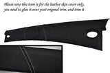WHITE STITCH FITS MAZDA MX5 MK2 2.5 MIATA 98-05 ROOF TRIM PANEL LEATHER COVER