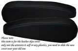 BLUE STITCH FITS CITROEN C3 02-10  2X FRONT SEATS ARMREST LEATHER COVER ONLY