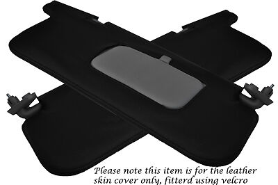 BLACK STITCH FITS SUBARU IMPREZA WRX STI 92-98 2X SUN VISORS LEATHER COVERS ONLY