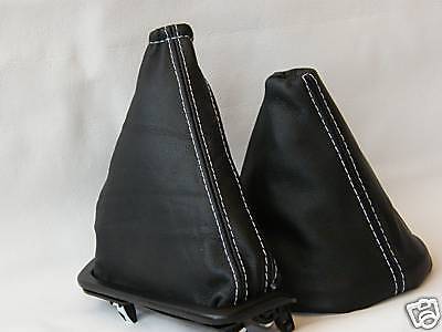 FITS MAZDA MX5 MK3 LEATHER REAL 2XGAITERS SILVER STITCH 05+ CUSTOM NEW