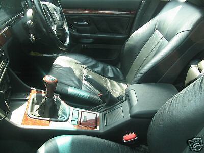 FITS BMW E39 GEAR &HANDBRAKE GAITER GENUINE BLACK LEATHER CUSTOM NEW MADE IN UK