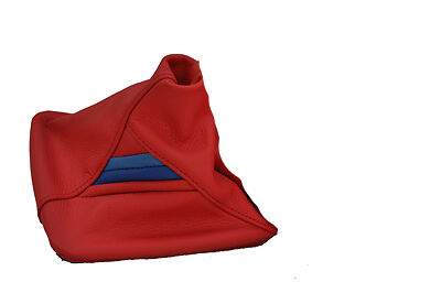 FITS BMW E36 E46 Z3 E34 COMPACT TRI STRIPES LEATHER RED SHIFT BOOT CUSTOM NEW