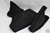 FITS BMW E36 E46 ARMREST COVER + SET GAITERS BLACK SUEDE CUSTOM NEW