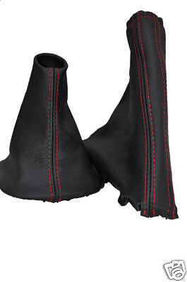 FITS VOLVO V50 GEAR GAITER HANDBRAKE 04-08 RED STITCH MADE IN UK