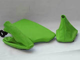 FITS BMW E36 E46 GEAR HANDBRAKE ARMREST COVER SET L GREEN CUSTOM NEW MADE IN UK