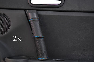 FITS MAZDA MIATA MX5 MK3 2X DOOR HANDLE COVERS blue stitch CUSTOM NEW