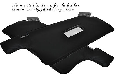 BLACK STITCHING FITS VW GOLF 2 MK2 JETTA 83-92 2X SUN VISORS LEATHER COVERS ONLY