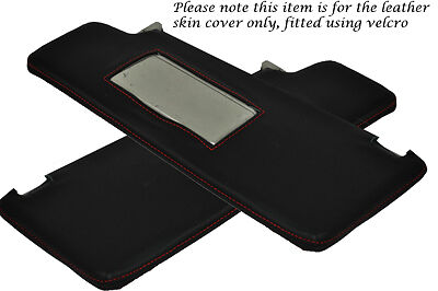RED STITCH FITS VW GOLF 3 MK3 JETTA 94-98 2X SUN VISORS LEATHER COVERS ONLY