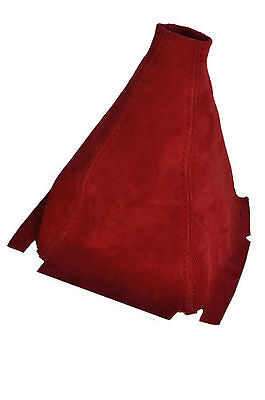 FITS HONDA INTEGRA DC2 1994-2001 GEAR GAITER RED PU SUEDE CUSTOM NEW MADE IN UK