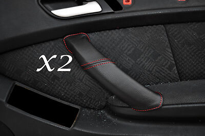 RED STITCHING FITS BMW X5 E53 00-07 2X FRONT DOOR HANDLE LEATHER COVERS ONLY