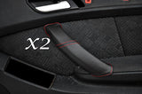 RED STITCHING FITS BMW X5 E53 00-07 2X FRONT DOOR HANDLE LEATHER COVERS ONLY