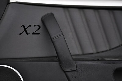 BLACK STITCHING FITS ALFA ROMEO BRERA 06-11 2X DOOR HANDLE LEATHER COVERS ONLY