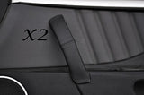 BLACK STITCHING FITS ALFA ROMEO BRERA 06-11 2X DOOR HANDLE LEATHER COVERS ONLY