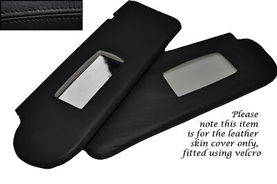 BLACK STITCH FITS HOLDEN COMMODORE VT VX VU 97-02 2X SUN VISORS LEATHER COVER