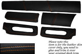 ORANGE STITCH FITS LOTUS ELISE EXIGE S1 96-01 FIVE PIECE DASH KIT LTHR COVERS