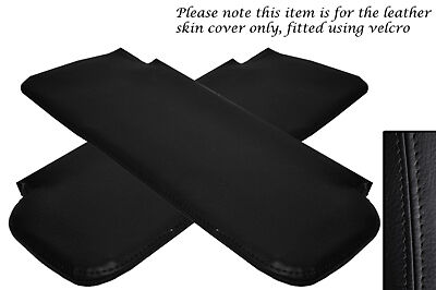 BLACK STITCH FITS MITSUBISHI FTO 94-01 2X SUN VISORS LEATHER COVERS ONLY