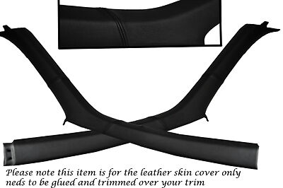 BLACK STITCH FITS NISSAN SKYLINE R33 GTS GTR 93-98 WINDSCREEN PILLAR LTHR COVERS