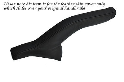 BLACK STITCHING FITS KIA RIO MK2 05-10 LEATHER HANDBRAKE GAITER ONLY CUSTOM NEW