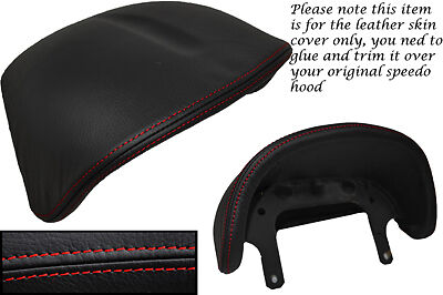 RED STITCH FITS LOTUS ELISE EXIGE S1 96-01 SPEEDO GAUGE HOOD LEATHER COVER ONLY