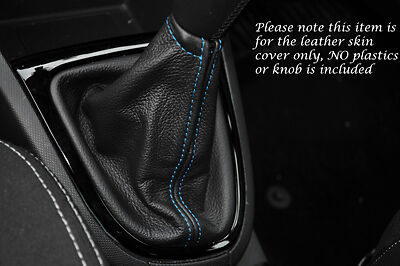 BLUE STITCH FITS RENAULT CLIO 2013+ LEATHER GEAR GAITER ONLY CUSTOM NEW