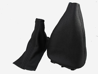 FITS VOLVO C70 1997-2005 REAL BLACK LEATHER GEAR GAITER + HANDBRAKE GAITER
