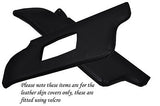 BLACK STITCH FITS PEUGEOT 205 83-98 2X SUN VISORS LEATHER COVERS ONLY CUSTOM NEW