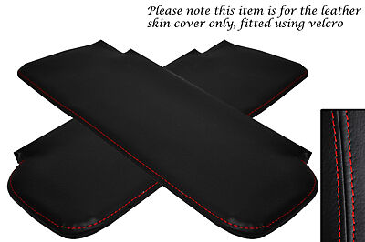 RED STITCH FITS MITSUBISHI FTO 94-01 2X SUN VISORS LEATHER COVERS ONLY