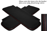 RED STITCH FITS MITSUBISHI FTO 94-01 2X SUN VISORS LEATHER COVERS ONLY