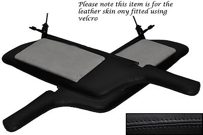BLACK STITCH FITS MITSUBISHI GTO 3000GT 92-99 2X SUN VISORS LEATHER COVERS ONLY