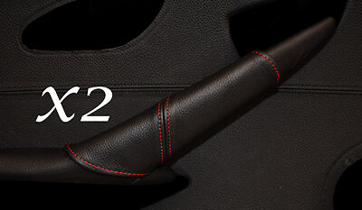 RED STITCHING FITS BMW 6 SERIES E63 E64 04-11 2X DOOR HANDLE LEATHER COVERS ONLY