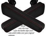 RED STITCHING FITS DAF CF 2X DRIVER SEAT ARMREST LEATHER COVERS ONLY CUSTOM NEW