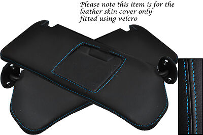 BLUE STITCHING FITS TOYOTA SUPRA MK4 1993-2002 2X SUN VISORS LEATHER COVERS