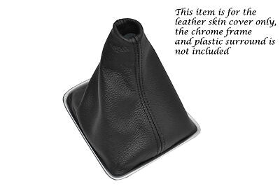 BLACK STITCHING FITS VW GOLF PLUS 05-09 LEATHER GEAR GAITER CUSTOM NEW