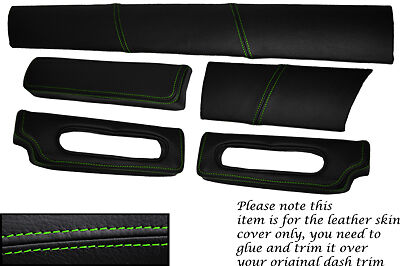 GREEN STITCH FITS LOTUS ELISE EXIGE S1 96-01 FIVE PIECE DASH KIT COVERS ONLY