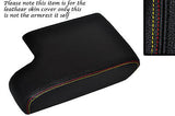 GERMAN FLAG STITCH FITS BMW 3 SERIES E46 98-05 ARMREST BLACK REAL LEATHER COVER