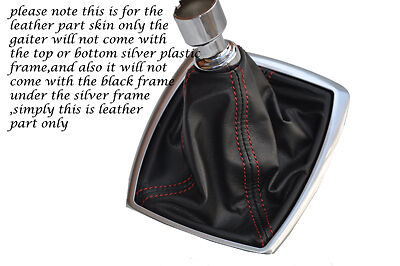 RED STITCHING FITS FORD C MAX C- MAX 08-13 LEATHER GEAR GAITER ONLY