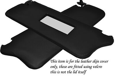 BLACK STITCH FITS FORD FIESTA MK2 XR2 83-89 2X SUN VISORS LEATHER COVERS ONLY