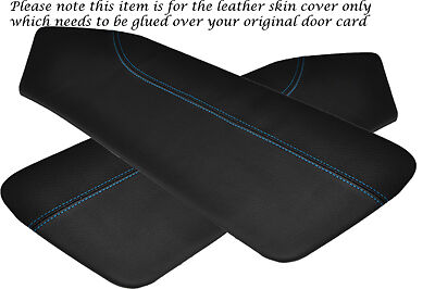 BLUE STITCH FITS  HYUNDAI COUPE 02-09 2 X DOOR CARD LEATHER PERFORATED COVERS